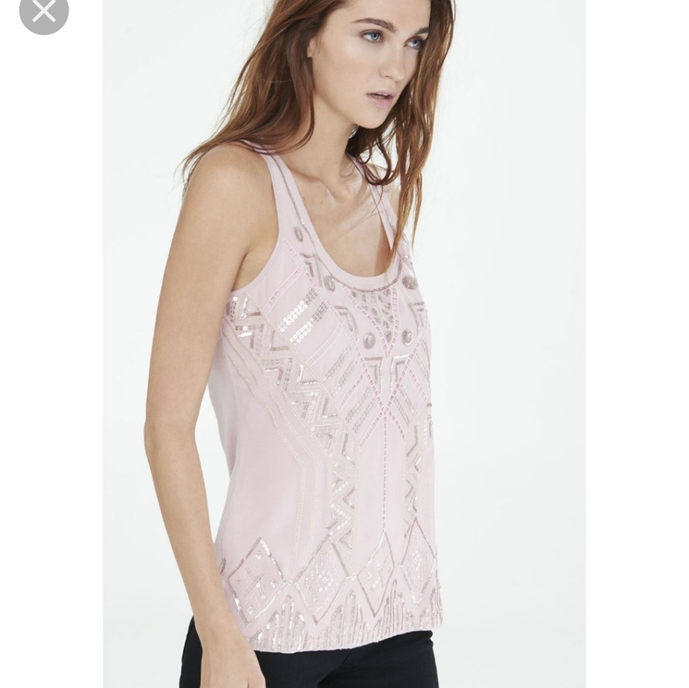 Express Pink Sequined Top